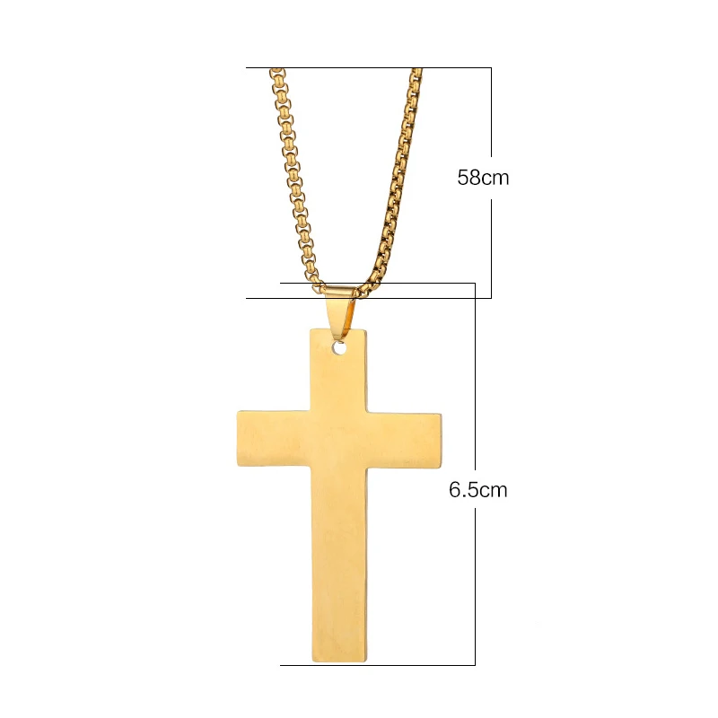 

SINLEERY 2021 fashion new metal cross pendant necklace men trendy simple stainless steel chain men necklace jewelry gift XL293 K