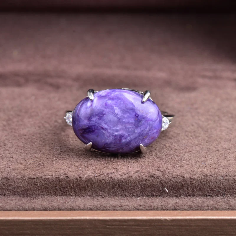 Женское и женское свадебное кольцо CSJ регулируемое из стерлингового серебра 925