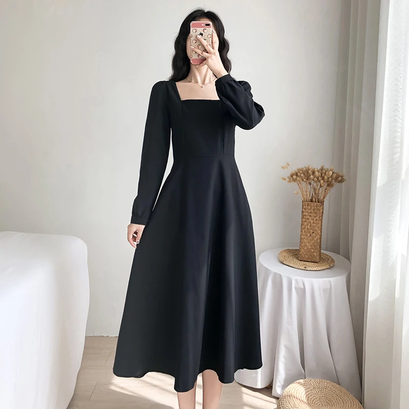 Размера плюс женское элегантное винтажное черный белый цвет вечерние платье