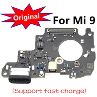 100 original for xiaomi mi 9 mi9 dock connector usb charger charging port flex cable board with microphone replacement