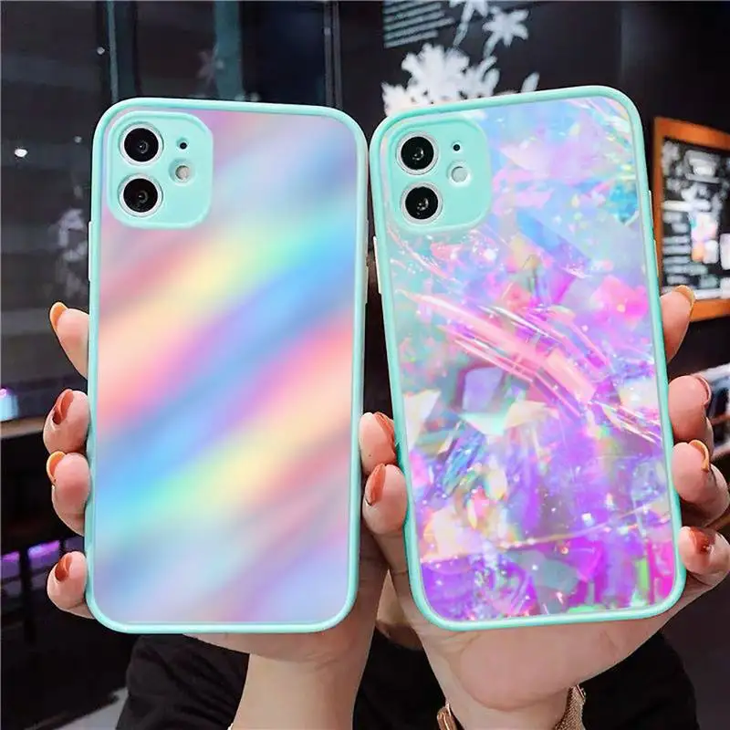 

Crystal Diamond Aesthetic shine bling Phone Case Matte Transparent for iPhone 7 8 11 12 s mini pro X XS XR MAX Plus cover funda
