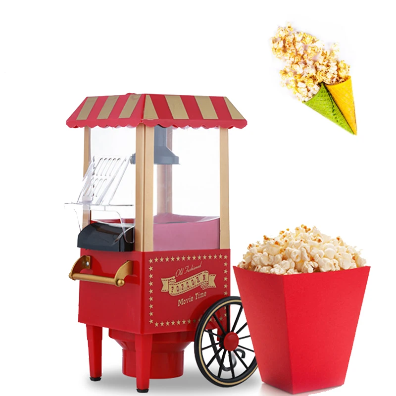 Home Small Popcorn Maker Retro Style Corn Cooking Machine Po