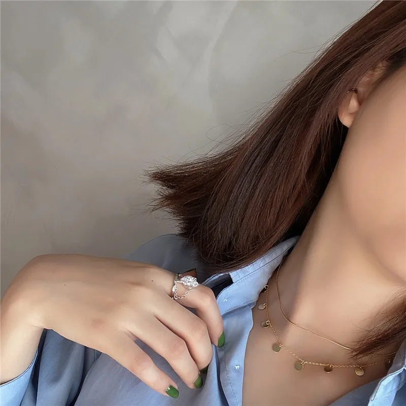 Корейский Японский Стиль для девочек милое двухслойное платье 18K Золото | Ожерелья -1005001288071644