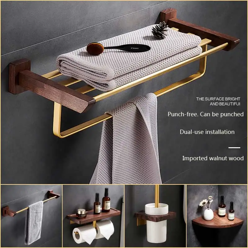 

AE02JY-0006 bathroom towel rack towel bar toilet paper basket triangle basket single rod bathroom accessories set free punch