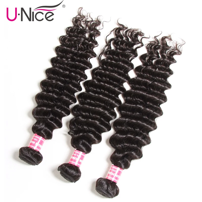 Пряди волос с крупными волнами волосы Unice 1 шт. 100% натуральные для наращивания 8-26