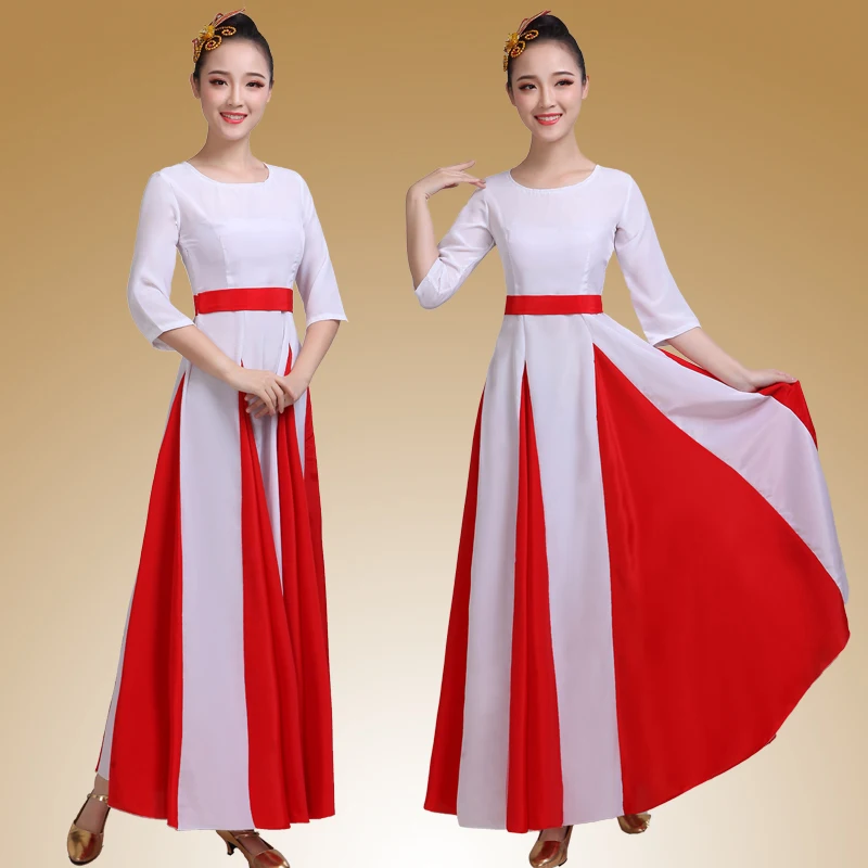 Хор платье для выступлений женское длинное хор сценическое хора пожилых