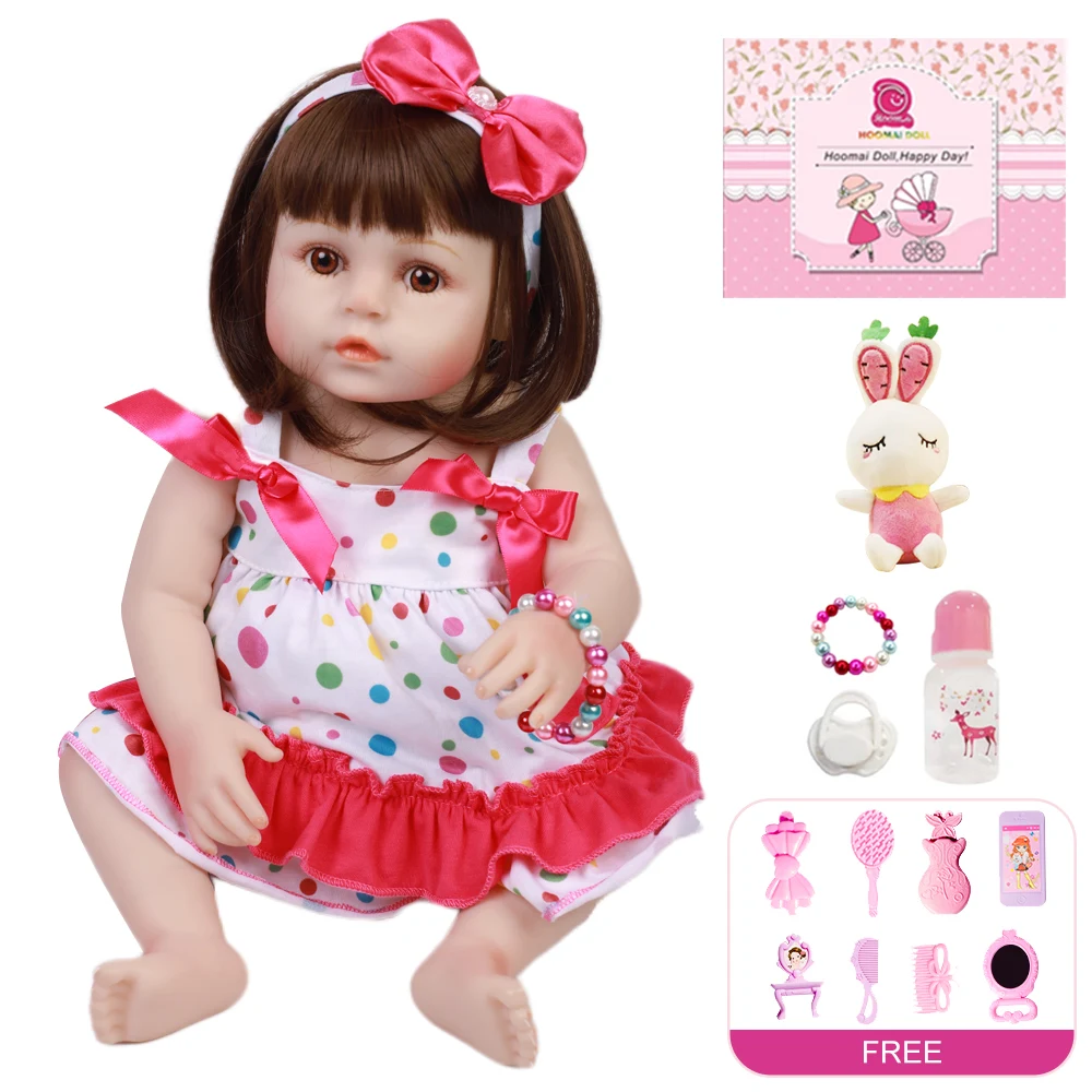 18 &quot48 см Bebe Reborn Мягкие силиконовые реалистичные детские куклы для малышей
