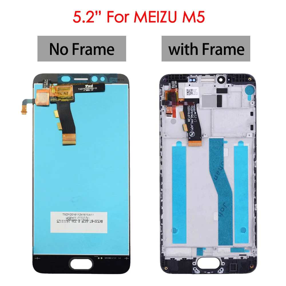 Оригинальный Для Meizu M5 Note M621H ЖК дисплей сенсорный экран с рамкой для M611H MEIZU M5S /M5S