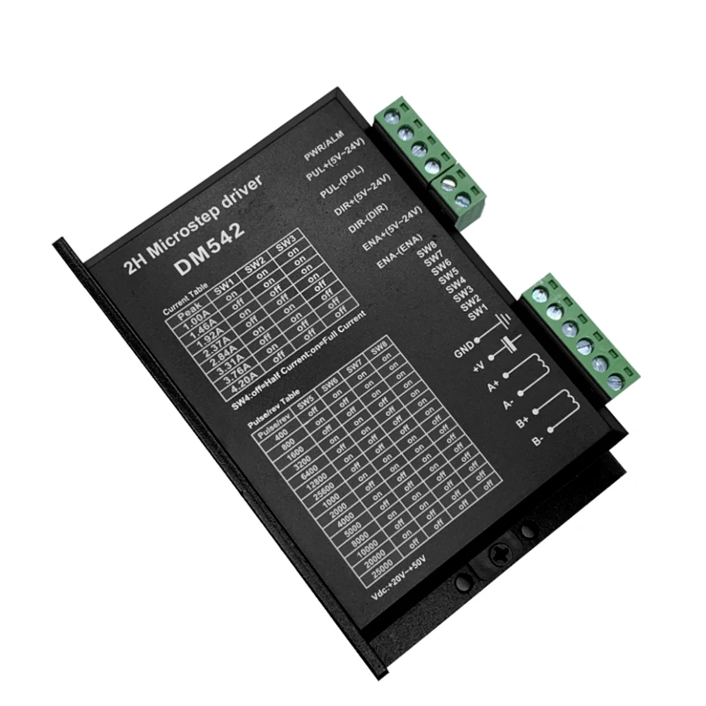 Контроллер шагового двигателя DM542 2-фазный цифровой Драйвер 18-48 В постоянного