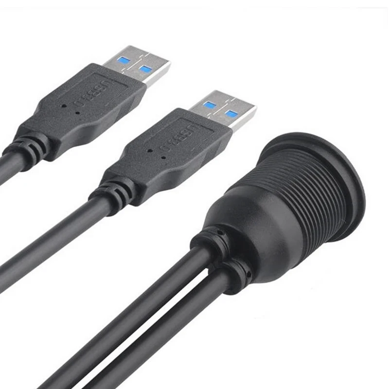 2 порта двойной Usb 3 0 удлинитель Aux смывное крепление для автомобиля Удлинительный