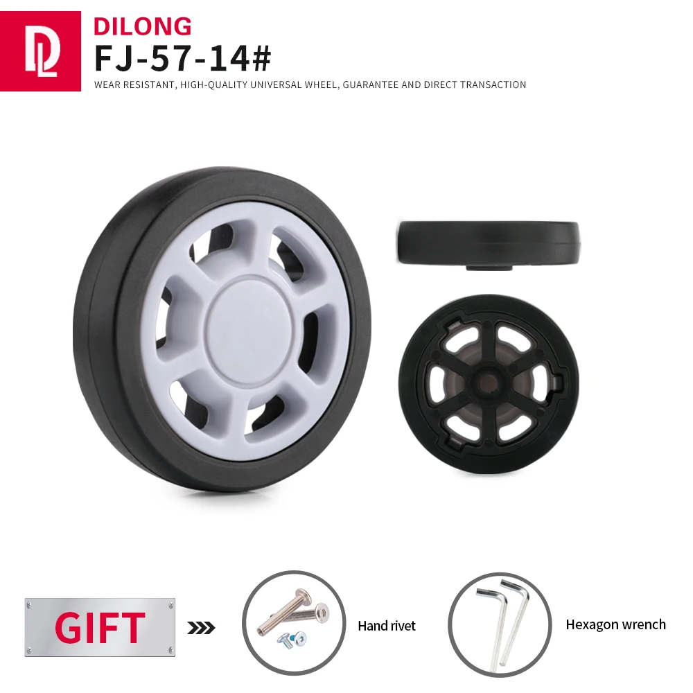 

DiLong FJ-57-14 Luggage wheel accessories luggage password suitcase roller replacement trolley box accessory universal wheels
