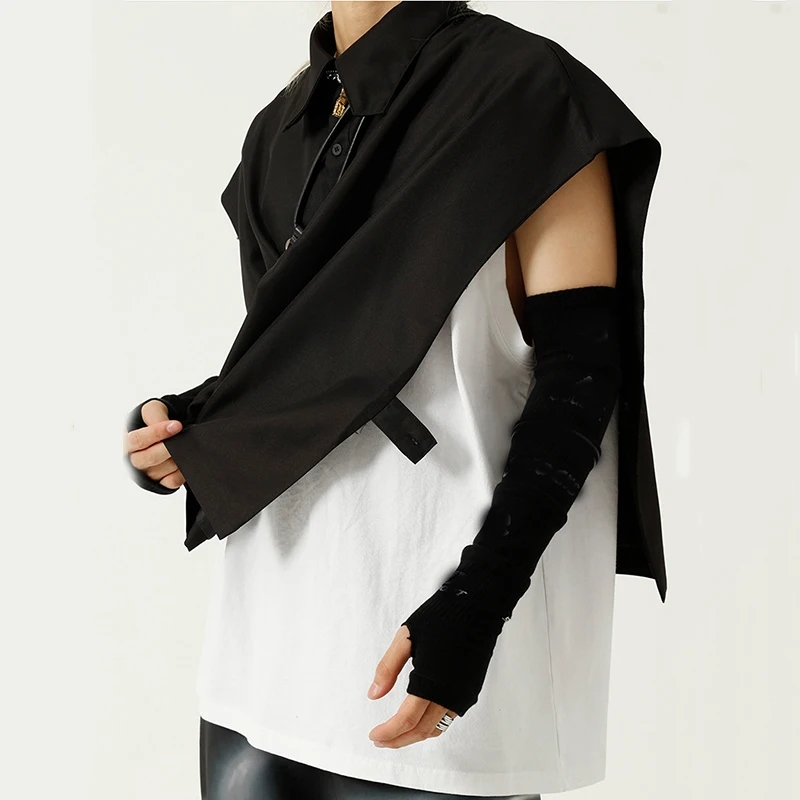 

IEFB Men's Clothing 2021 Summer New Pullover Vest Male Korean Loose Sleeveless Fashion Trend Side Vent Waistcoat Black Tops
