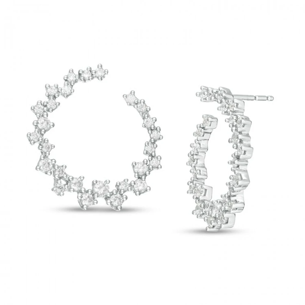 HESHI, Мэрилин Монро, коллекция, круглые серьги с бриллиантами в белом цвете