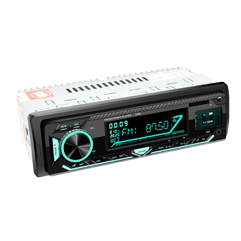 

2021 New Car Music Player Stereo Bluetooth Square Control Colorful Lighting FM Radio 2USB