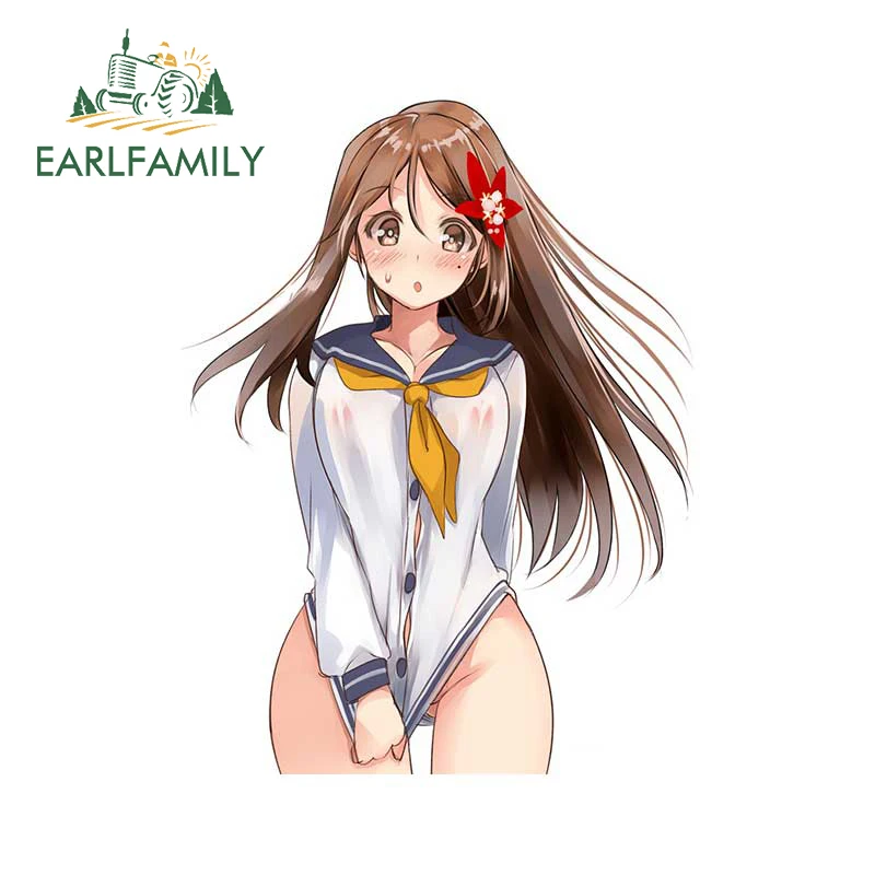 

EARLFAMILY 13 см x 9,9 см Для Коллекции Kantai, автомобильная наклейка, креативная Водонепроницаемая наклейка, забавная защита для лобового стекла, бам...