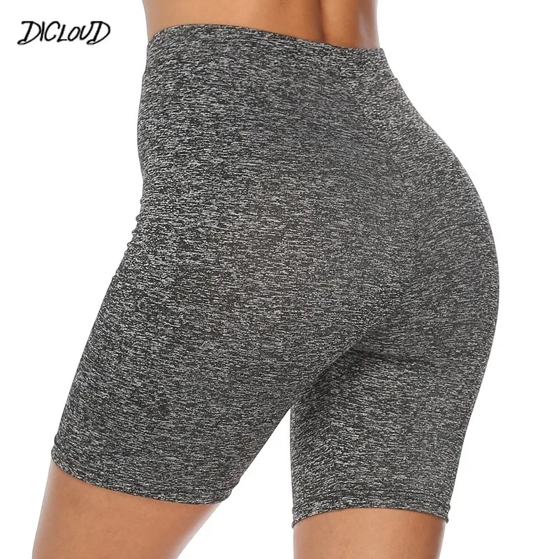 Шорты женские с завышенной талией пикантные байкерские короткие облегающие