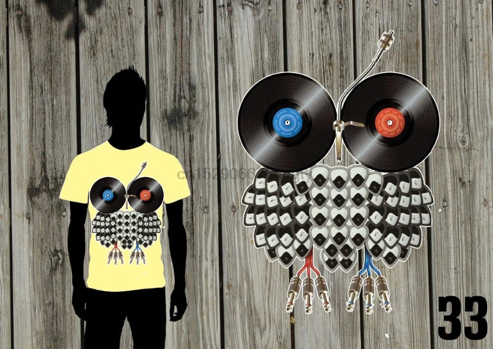 Мужская футболка 2019 для высоких и больших мужчин Наушники Сова музыка Татуировка