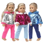 Одежда для кукол, зимняя куртка и штаны, комплект одежды для кукол 18 дюймов в американском стиле, пуховое пальто для девочек, новогодний подарок для детей