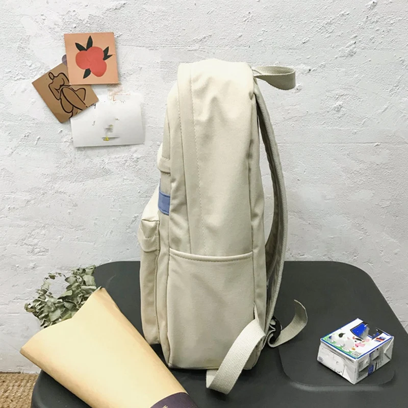 

Ladies Cotton Fashion Backpack Cute Student School Bag School Bag Female Student Backpack Harajuku School Bag