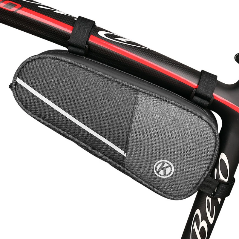 

2021 велосипедная сумка, водонепроницаемая велосипедная треугольная сумка на переднюю раму, светоотражающая велосипедная сумка большой емк...