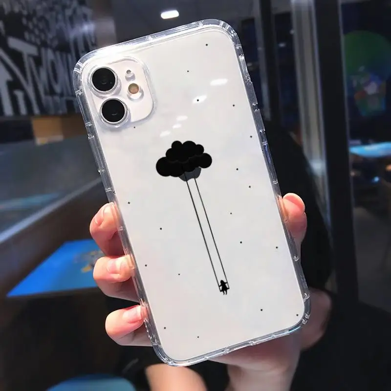 

Starry sky galaxy universe Phone Case Transparent for iPhone 11 12 mini pro XS MAX 8 7 6 6S Plus X 5S SE 2020 XR