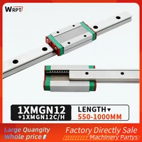 12mm linear guide mgn12 550 600 650 700 750 800 850 900 950 1000 mm linear rail mgn12h or mgn12c block 3d printer cnc