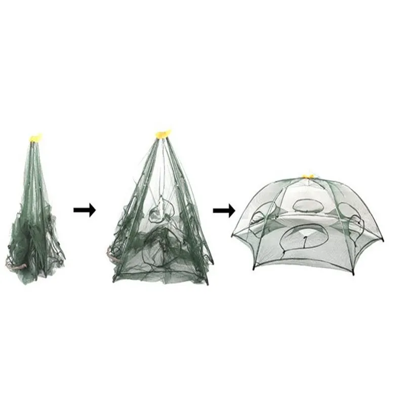 Рыболовная сеть с 8 отверстиями портативная Шестигранная для ловли раков