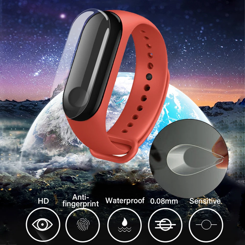 10 шт Защитная пленка для экрана Xiaomi Mi Band 3 Смарт-браслет с полным покрытием не