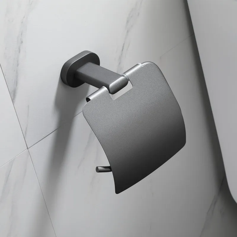 Держатель для бумаги в ванную комнату металлический серый|Держатели бумаги| |