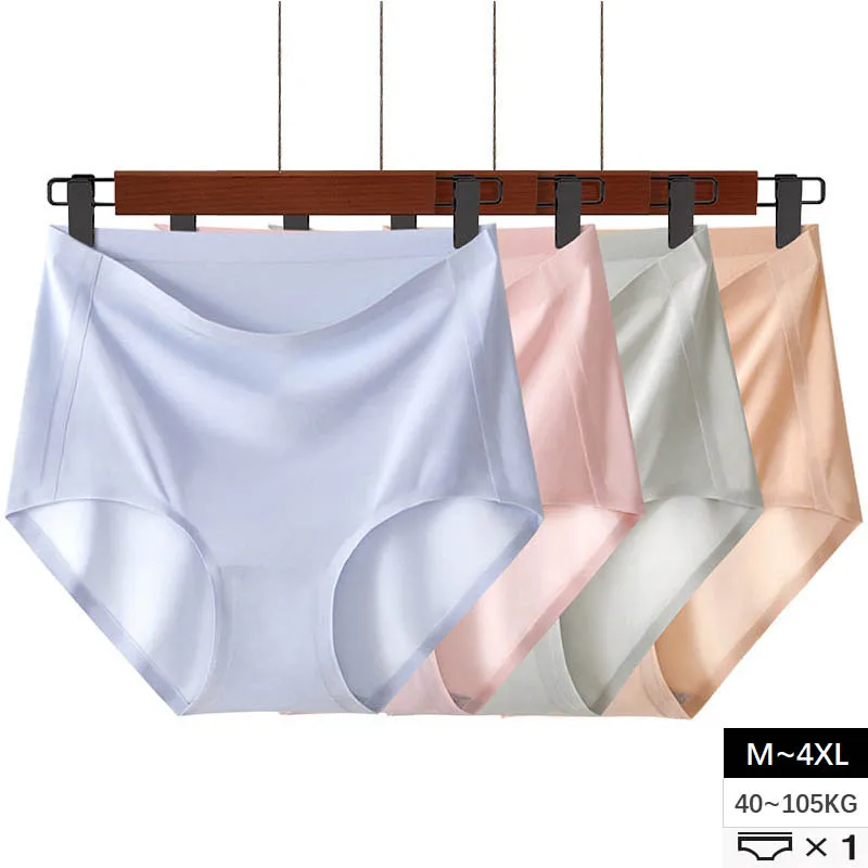 M 4XL Ice Silk трусы Для женщин нижнее белье Высокая талия с бантами Дышащие Мягкие