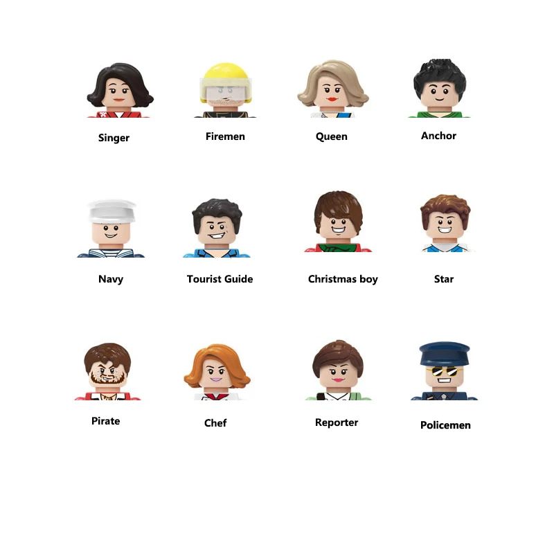 

Mini Figure Action Building Block Toys Girls Boys Careers Characters Kids Playing House Toys Children Christmas New Year Gifts
