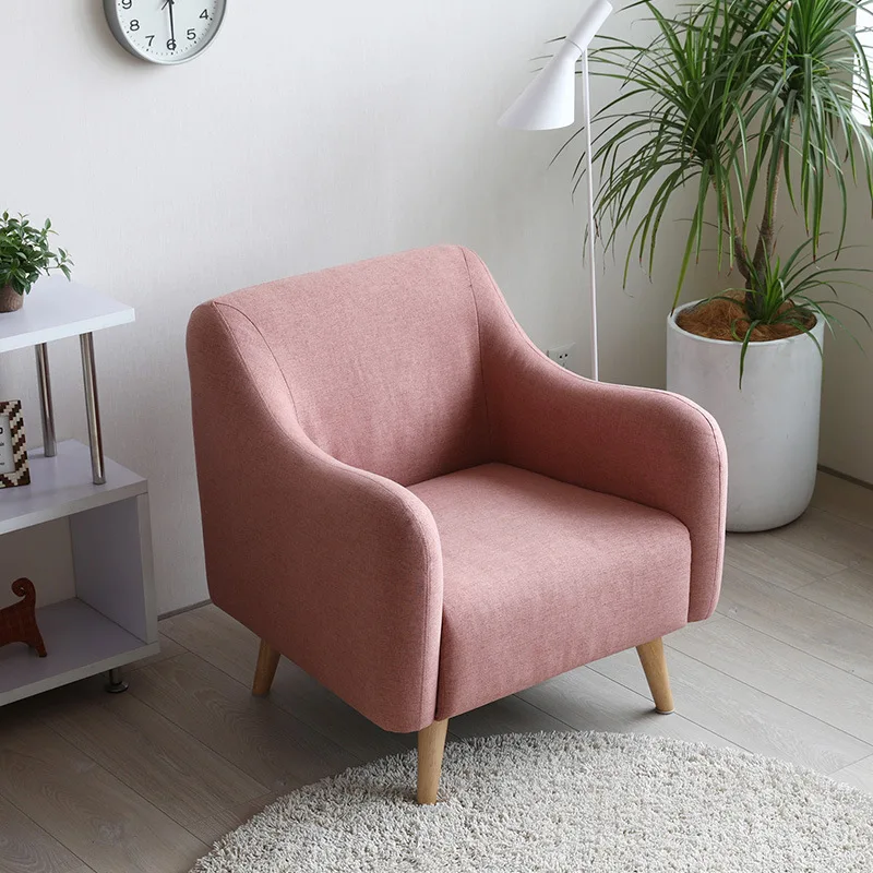 Современный розовый стул из твердой древесины гостиничный диван кресла для кафе