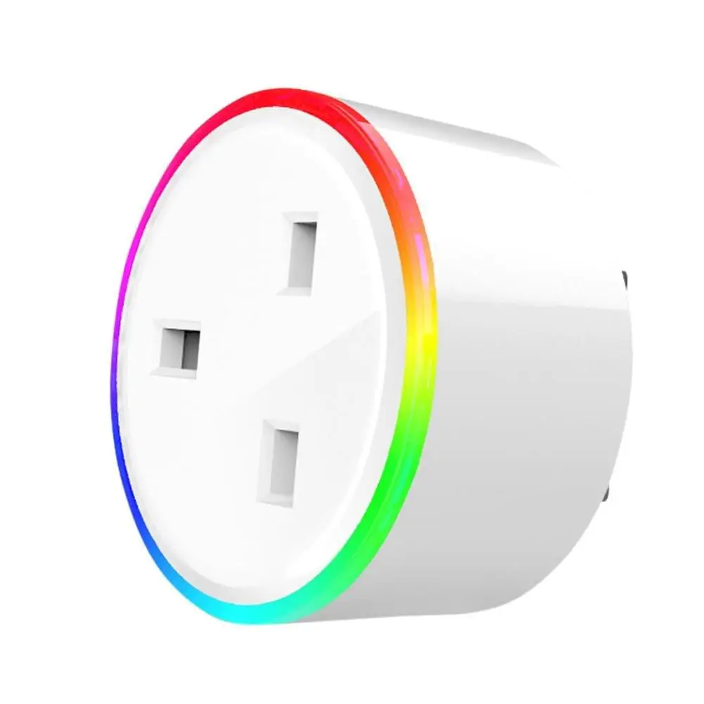 

New RGB Colors Change Wifi Intelligent Socket British Regulation