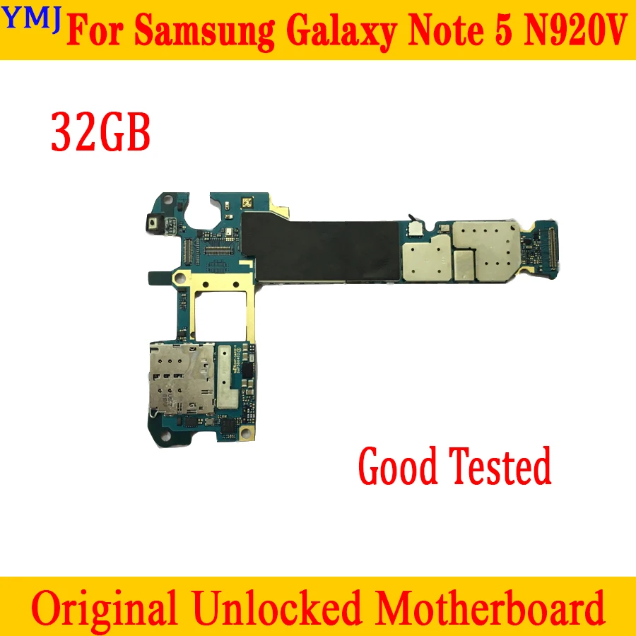 Материнская плата 32 ГБ для Samsung Galaxy Note 5 N920V оригинальная разблокированная