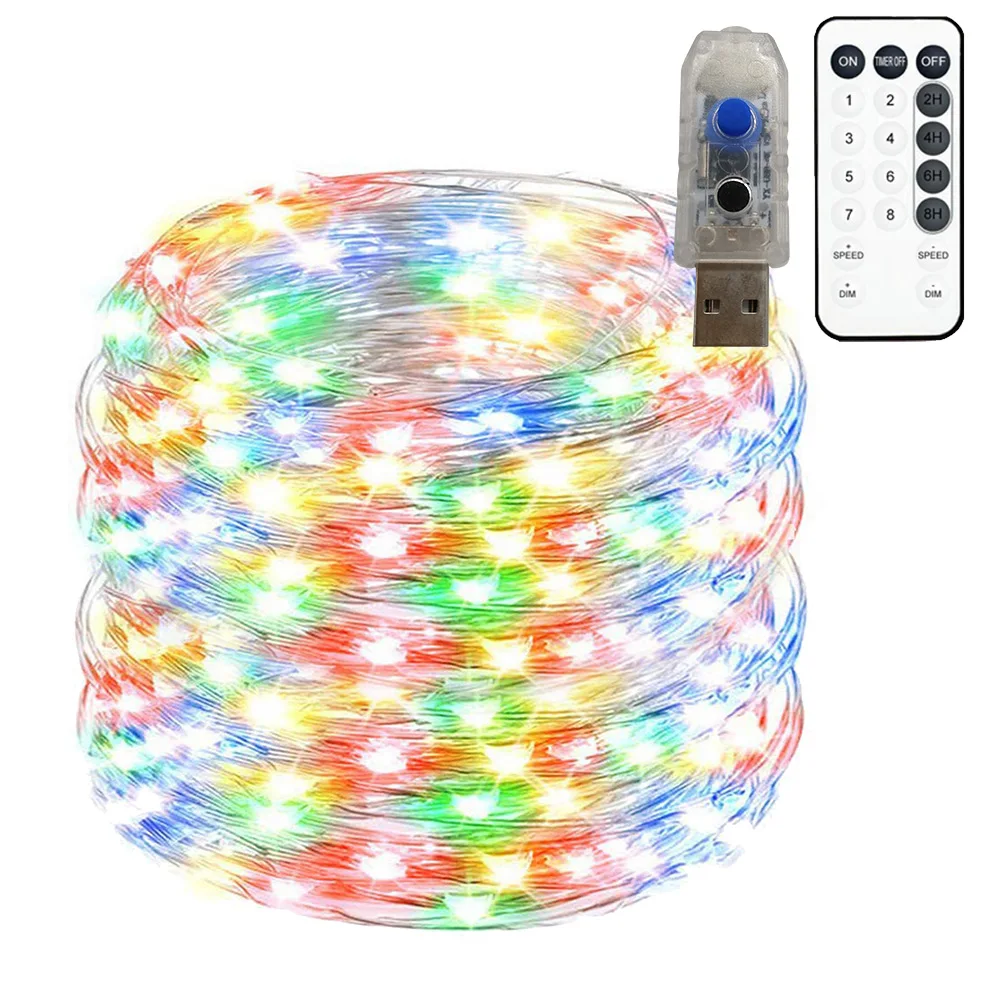 YASENN 100LED медная проволока гирлянда огни Феи для спальни Рождественское украшение