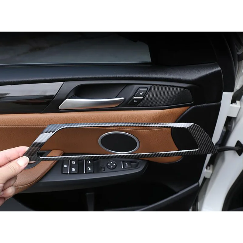 Для BMW X4 F26 15-18 &amp X3 F25 15-17 4 шт. хромированный ABS внутренняя отделка дверной ручки