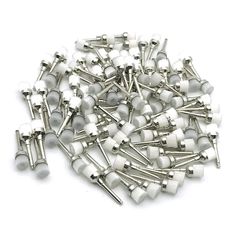 100 шт. зубные полировальные щетки с защелкой нейлоновые для пророчества