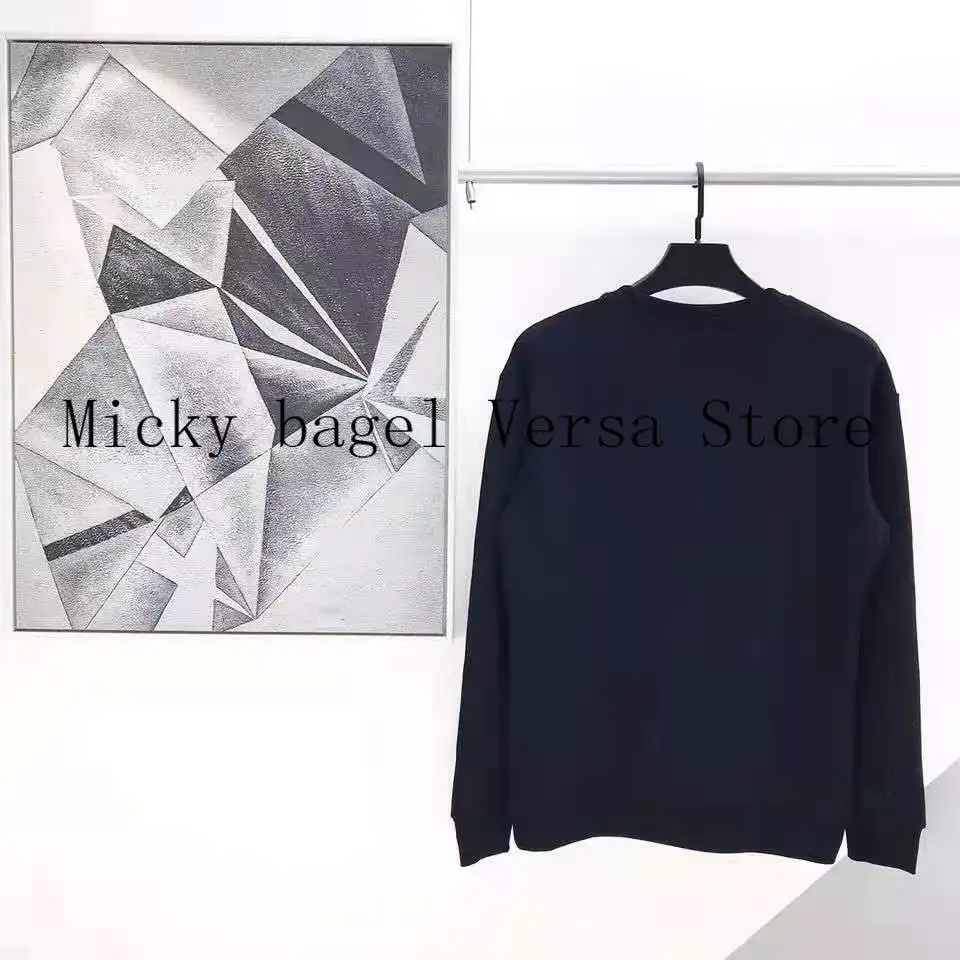 

2021 luxury brand character letter printing fashion women's top temperament round neck versatile loose long sleeve Pullover