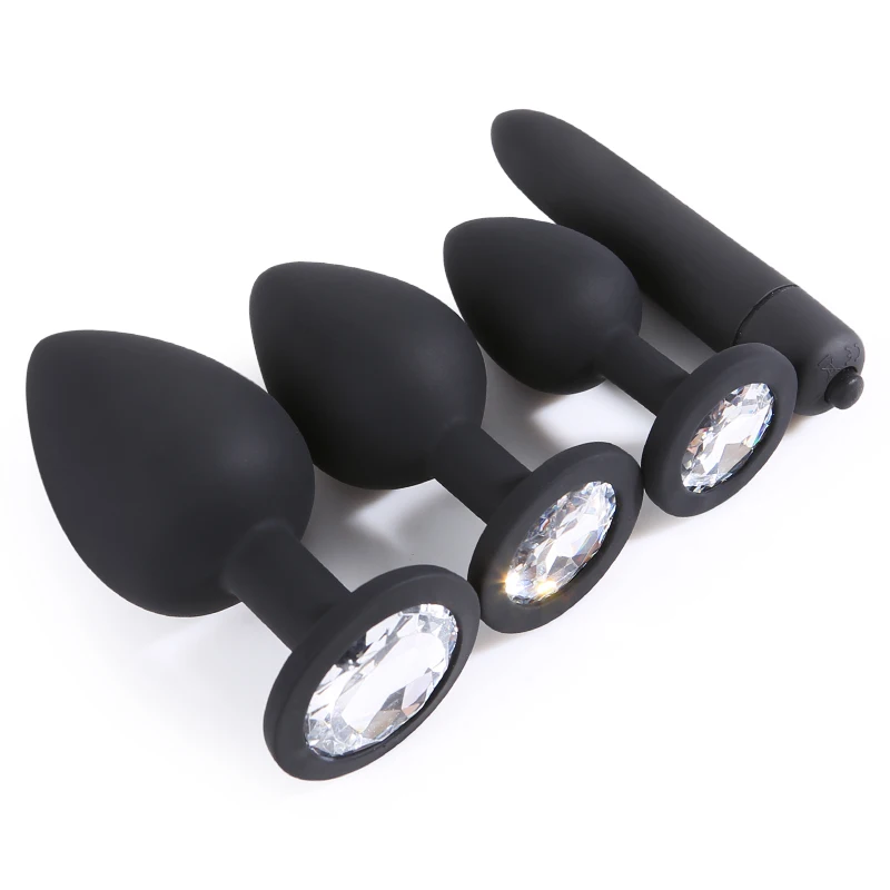 Силиконовые анальные пробки и вибраторы Анальная пробка массажер простаты