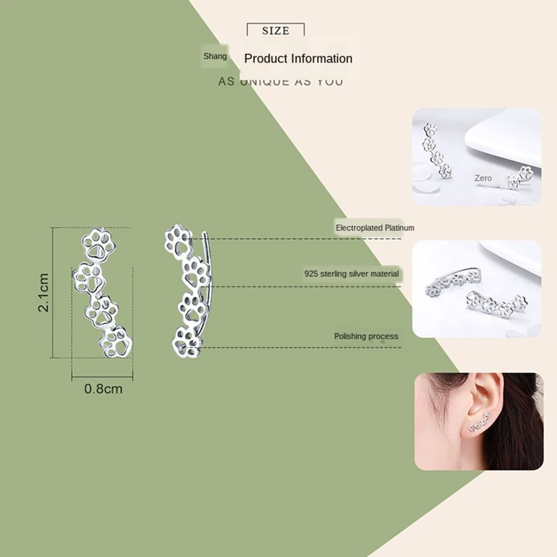 Серьги для женщин набор серьги в виде животных браслет из стерлингового серебра