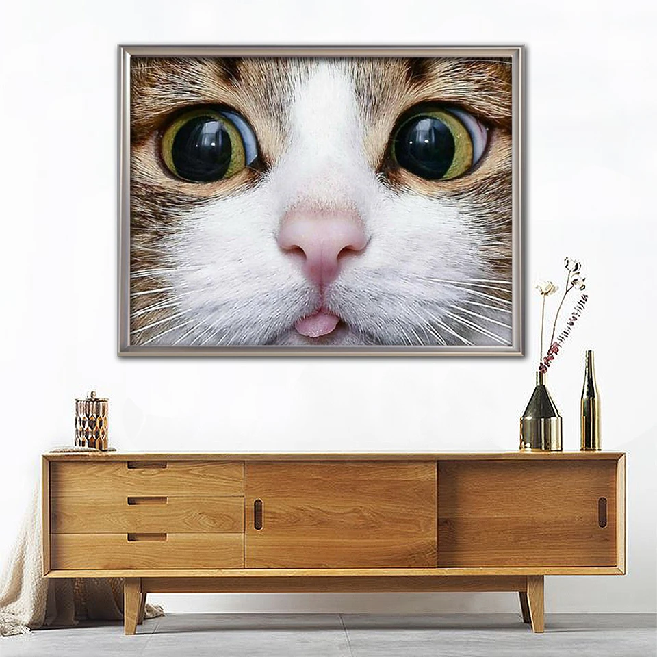 Evershine 5D DIY Алмазная вышивка кошки картина стразы мозаика животные крестом наборы