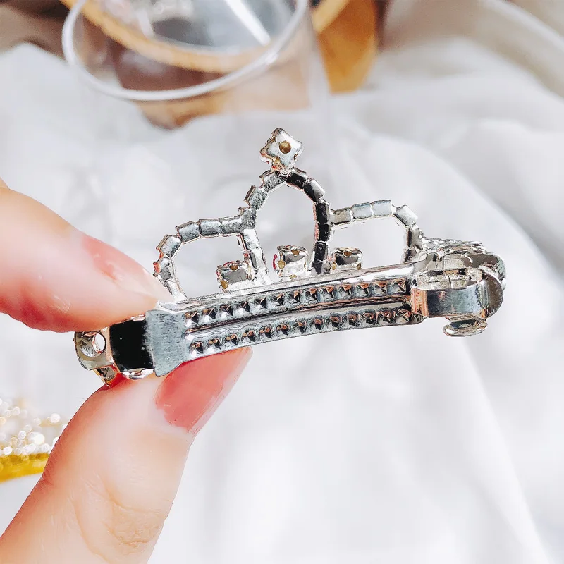 Прозрачная Корона из горного хрусталя тиара заколки для девочек маленькая