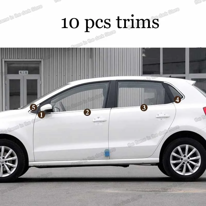 Стеклоподъемник из нержавеющей стали lsrtw2017 304 для volkswagen POLO MK5 2010 2011 2012 2013 2014 2015 2016