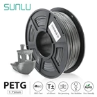 Нить SUNLU PETG для 3D-принтера, 1,75 мм, 1 кг, прозрачная нить PETG, материал для 3d-печати, быстрая доставка