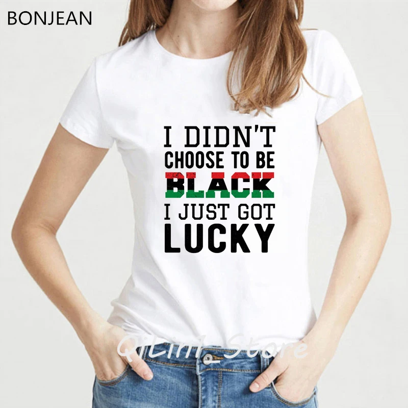 

Футболка женская черная с принтом «Я не выбрал черного цвета»