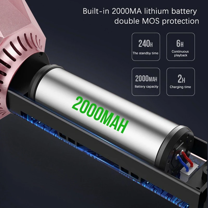 Беспроводной Bluetooth-микрофон портативный конденсаторный микрофон для караоке