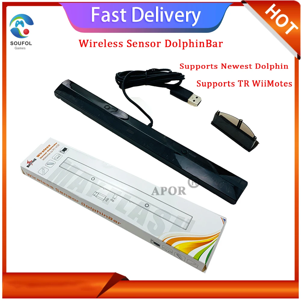 

Hotsale for MayFlash Wireless Sensor DolphinBar for Wii Remote Bluetooth-compatible Game Controller for Windows PC For GC Black