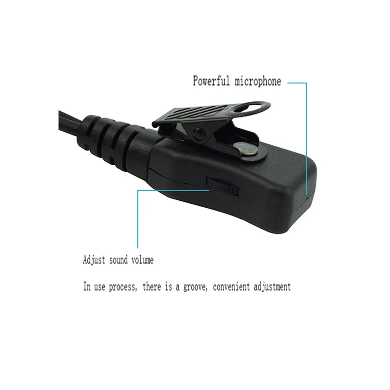 G Type Adjustable Volume Earpiece PU Wire 2Pin PTT Headphone For Kenwood BaoFeng UV-5R UV-82 BF888S Retevis RT5R H777 RT5 RT7