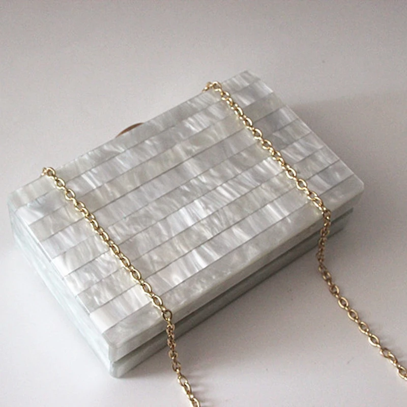 Модная женская вечерняя сумка Новая уникальная мраморная полосатая на плечо