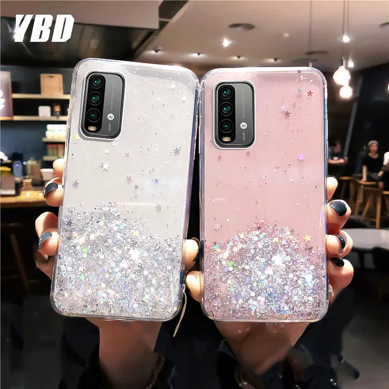 Мягкий блестящий чехол YBD для Xiaomi Poco X3 NFC M3 Redmi Note 10 8 pro 7 9s mi 9 9t cc9 lite se 8T|Бамперы| |